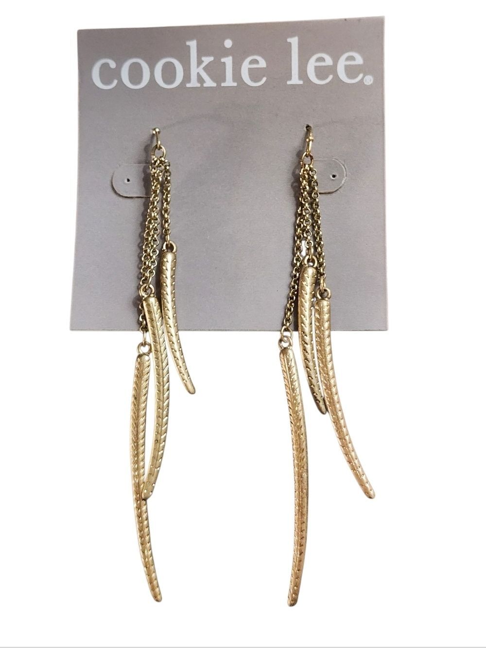Cookie Lee Goldtone Multi-Chain Dangle Fringe Earrings